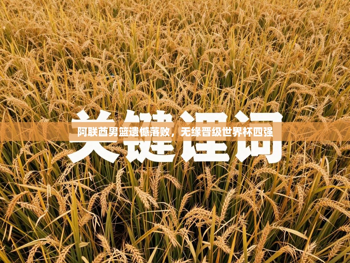 阿联酋男篮遗憾落败，无缘晋级世界杯四强  第1张